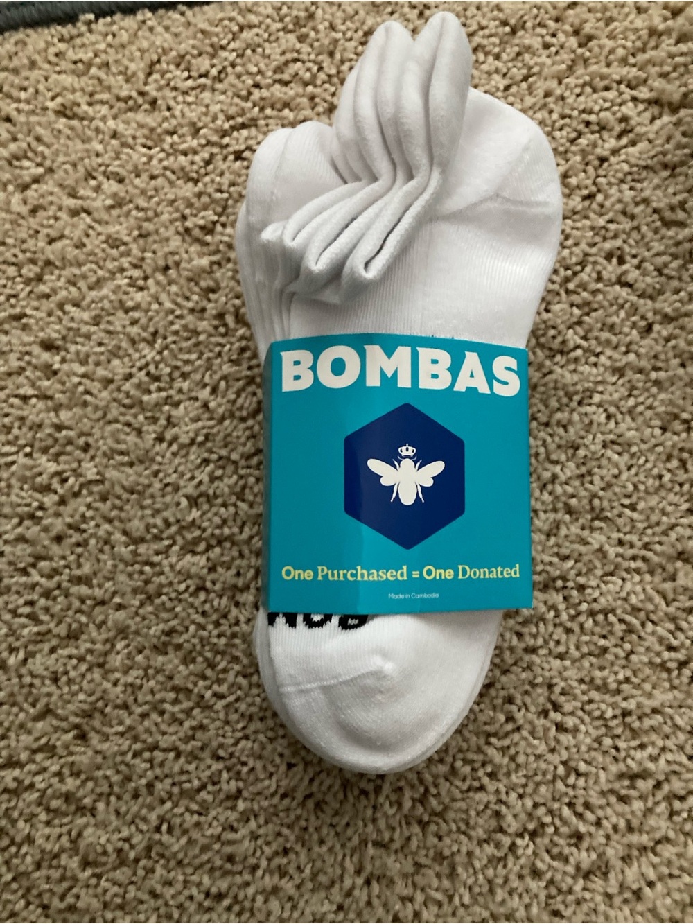 Bombas White Ankle Socks